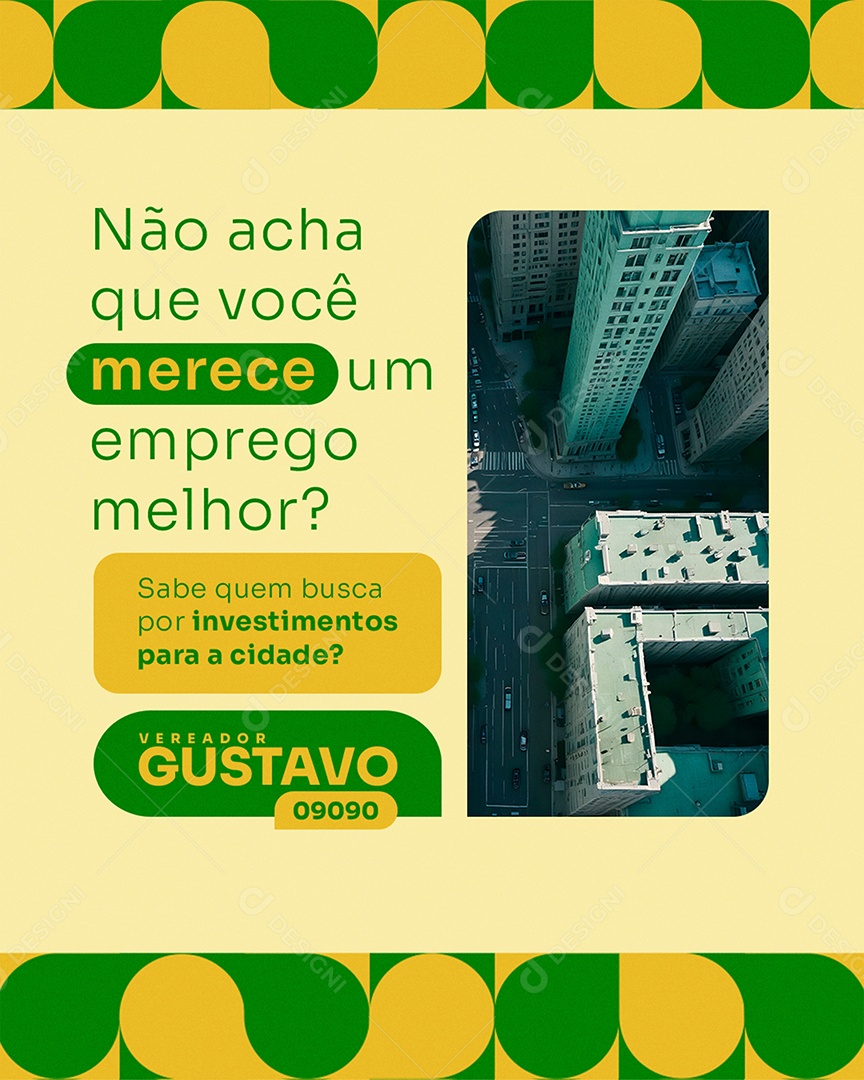 Campanha Política Social Media PSD Editável