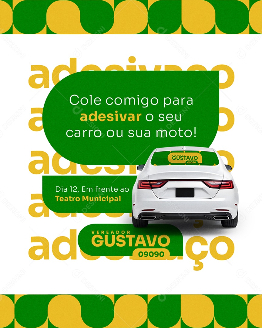 Campanha Política Adesivaço Social Media PSD Editável