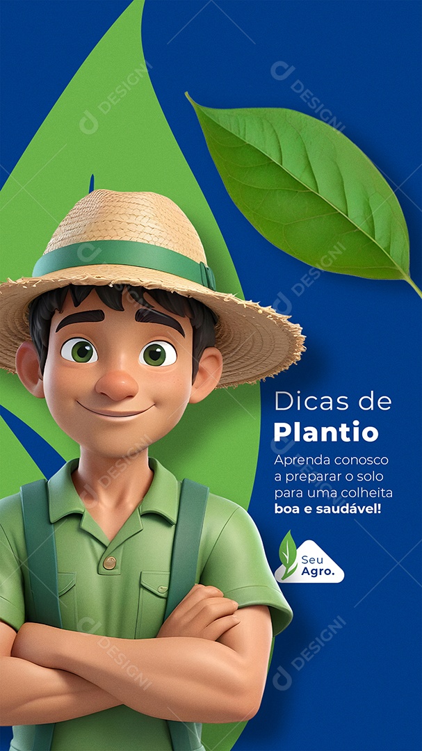 Story Agronegócio Dicas de Plantio Social Media PSD Editável