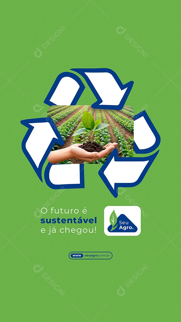 Story Agronegócio O Futuro é Sustentável Social Media PSD Editável