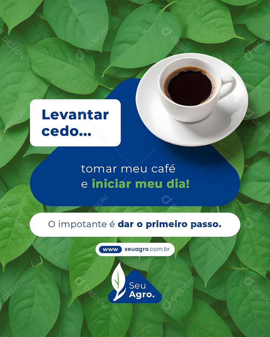 Agronegócio OImportante é Dar o Primeiro Passo Social Media PSD Editável