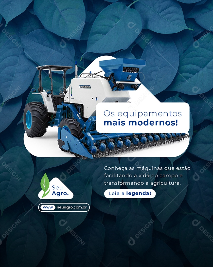 Agronegócio Os Equipamentos Mais Modernos Social Media PSD Editável