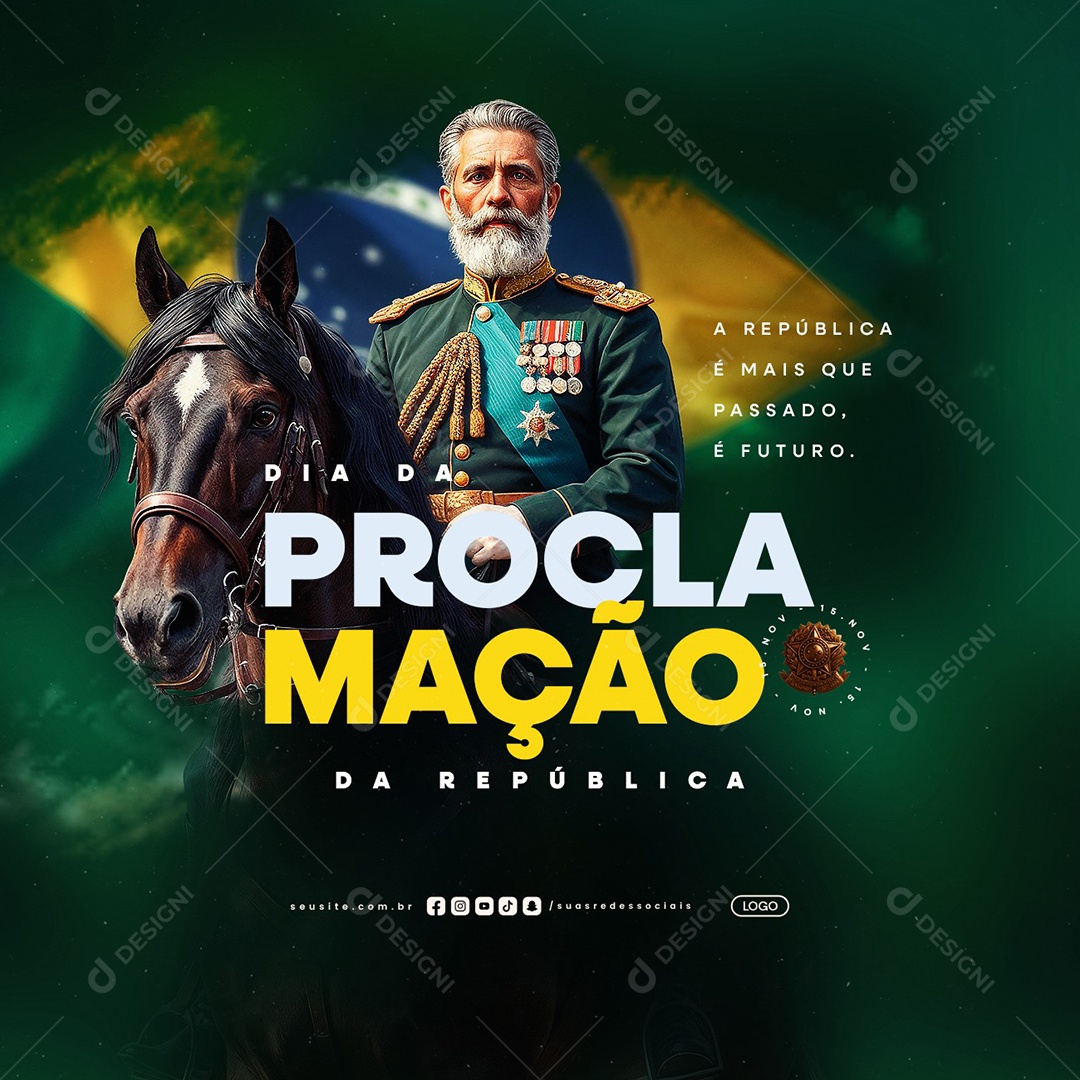 Dia da Proclamação da República 15 De Novembro Social Media PSD Editável