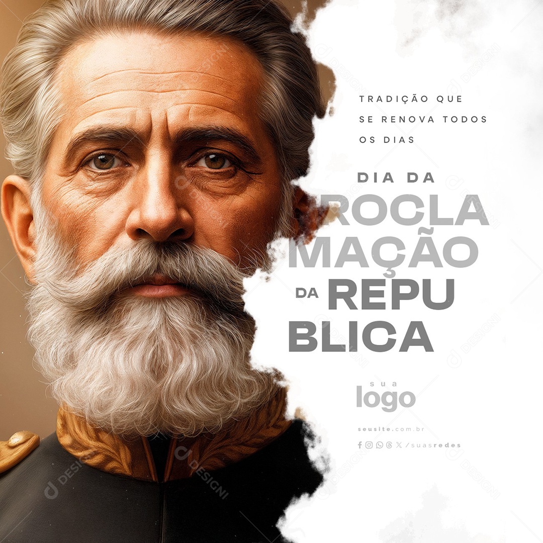 Dia da Proclamação da República 15 De Novembro Tradição Social Media PSD Editável