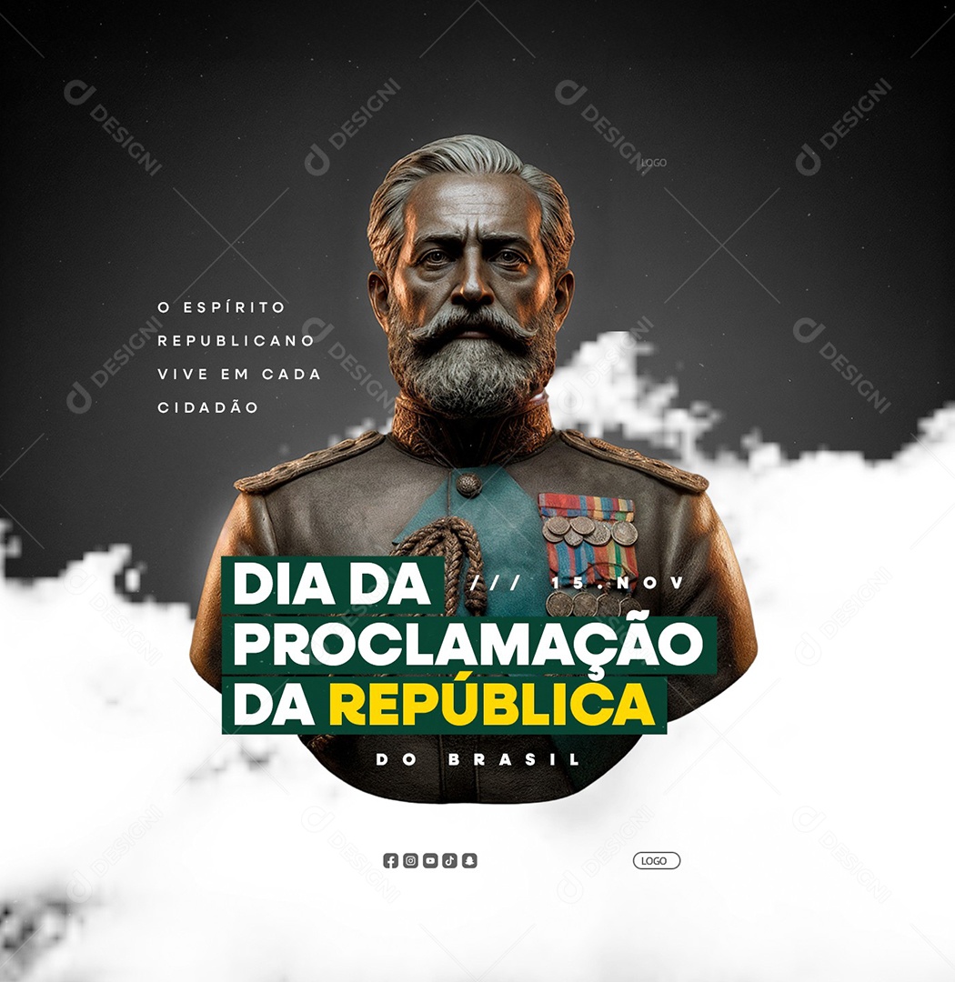 Dia da Proclamação da República 15 De Novembro O Espírito Republicano Social Media PSD Editável