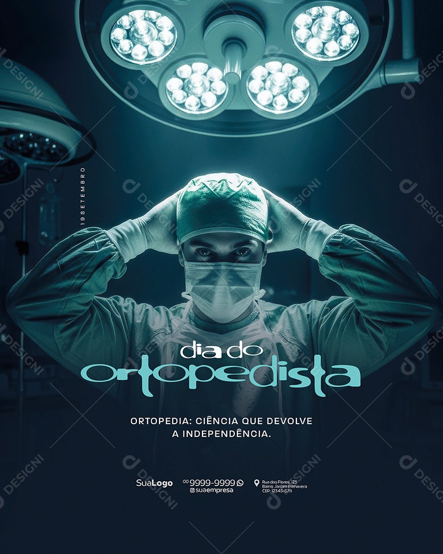 Dia do Ortopedista 19 de Setembro Social Media PSD Editável