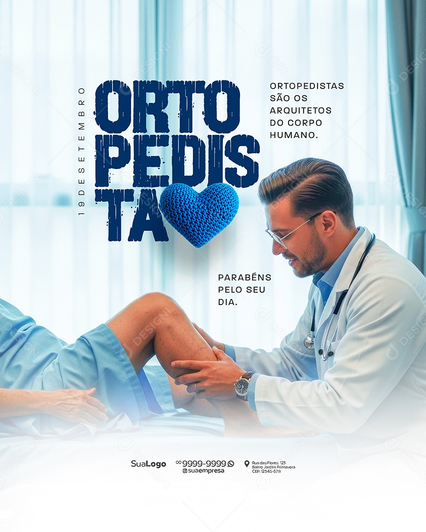 Dia do Ortopedista 19 de Setembro Social Media PSD Editável