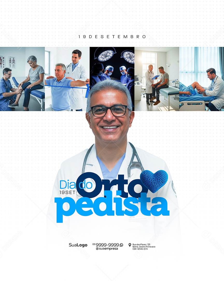 Dia do Ortopedista 19 de Setembro Social Media PSD Editável