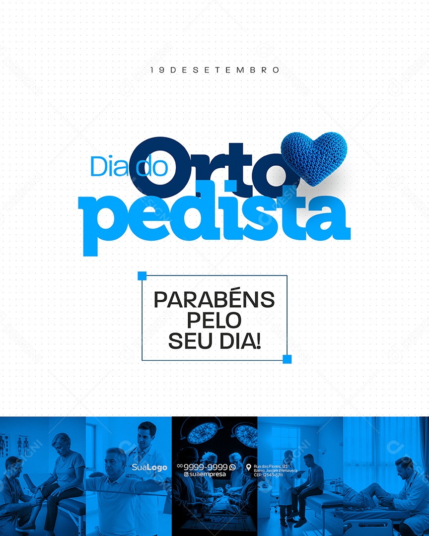 Dia do Ortopedista 19 de Setembro Social Media PSD Editável