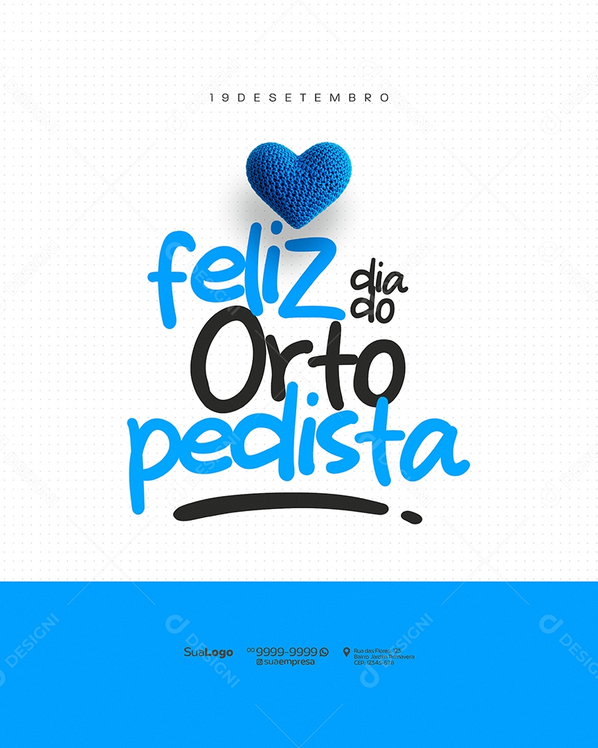Feliz Dia do Ortopedista 19 de Setembro Social Media PSD Editável