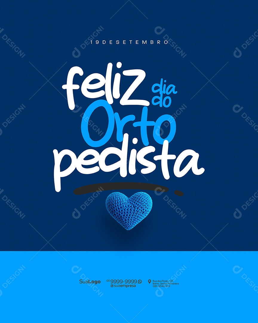 Feliz Dia do Ortopedista 19 de Setembro Social Media PSD Editável