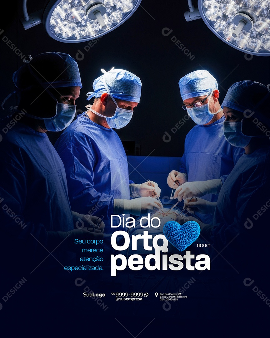 Dia do Ortopedista 19 de Setembro Social Media PSD Editável