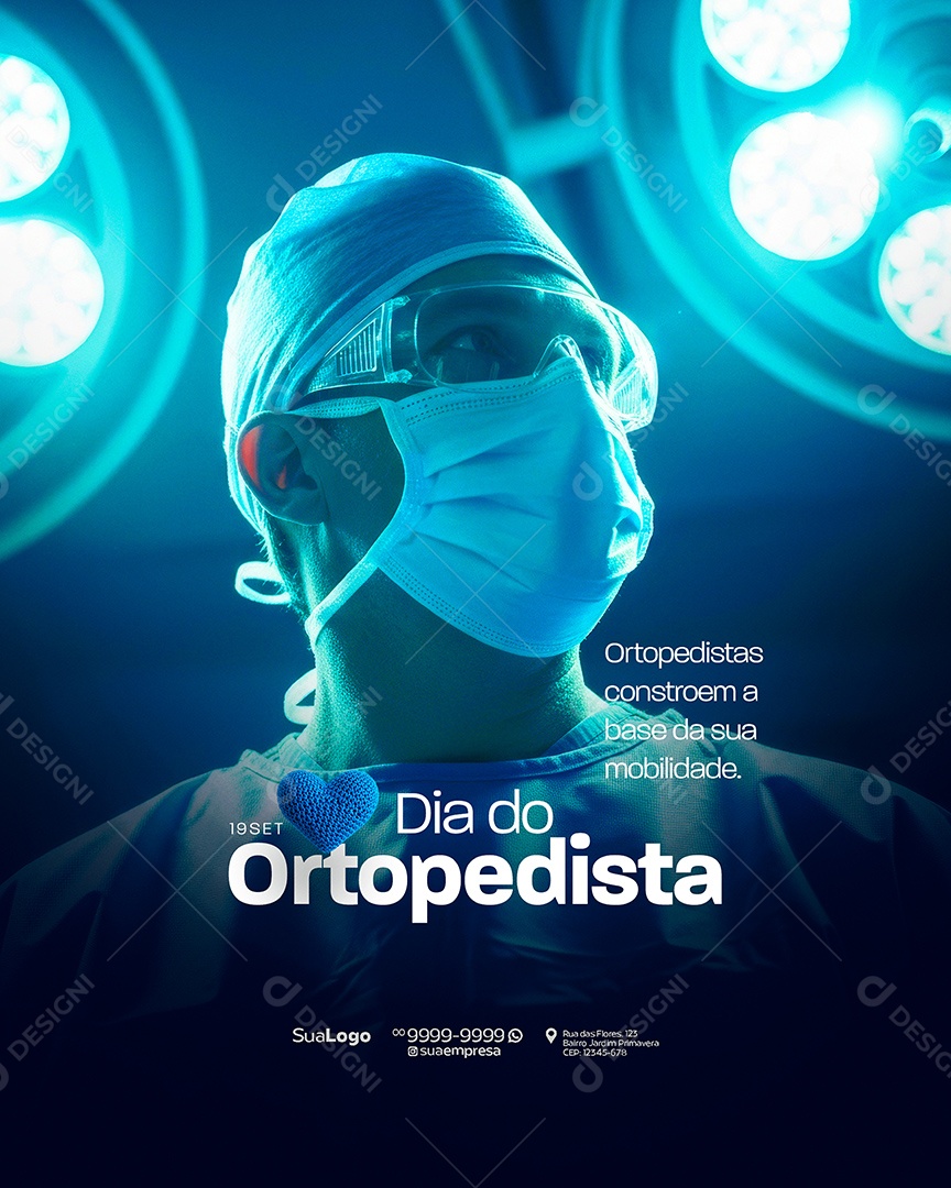 Dia do Ortopedista 19 de Setembro Social Media PSD Editável
