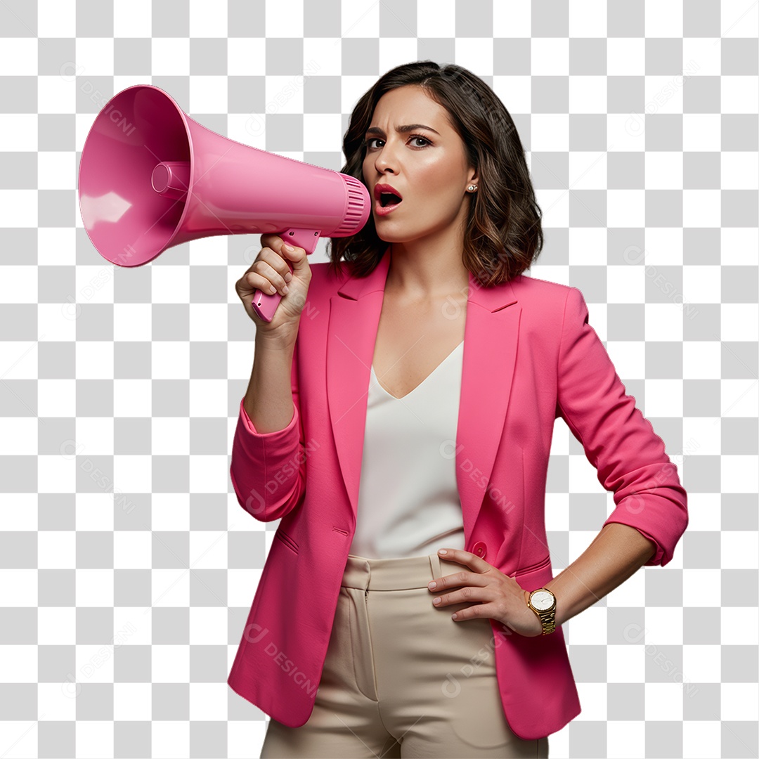 Mulher de Rosa Outubro Rosa Mês de Conscientização Sobre o Câncer de Mama PNG Transparente