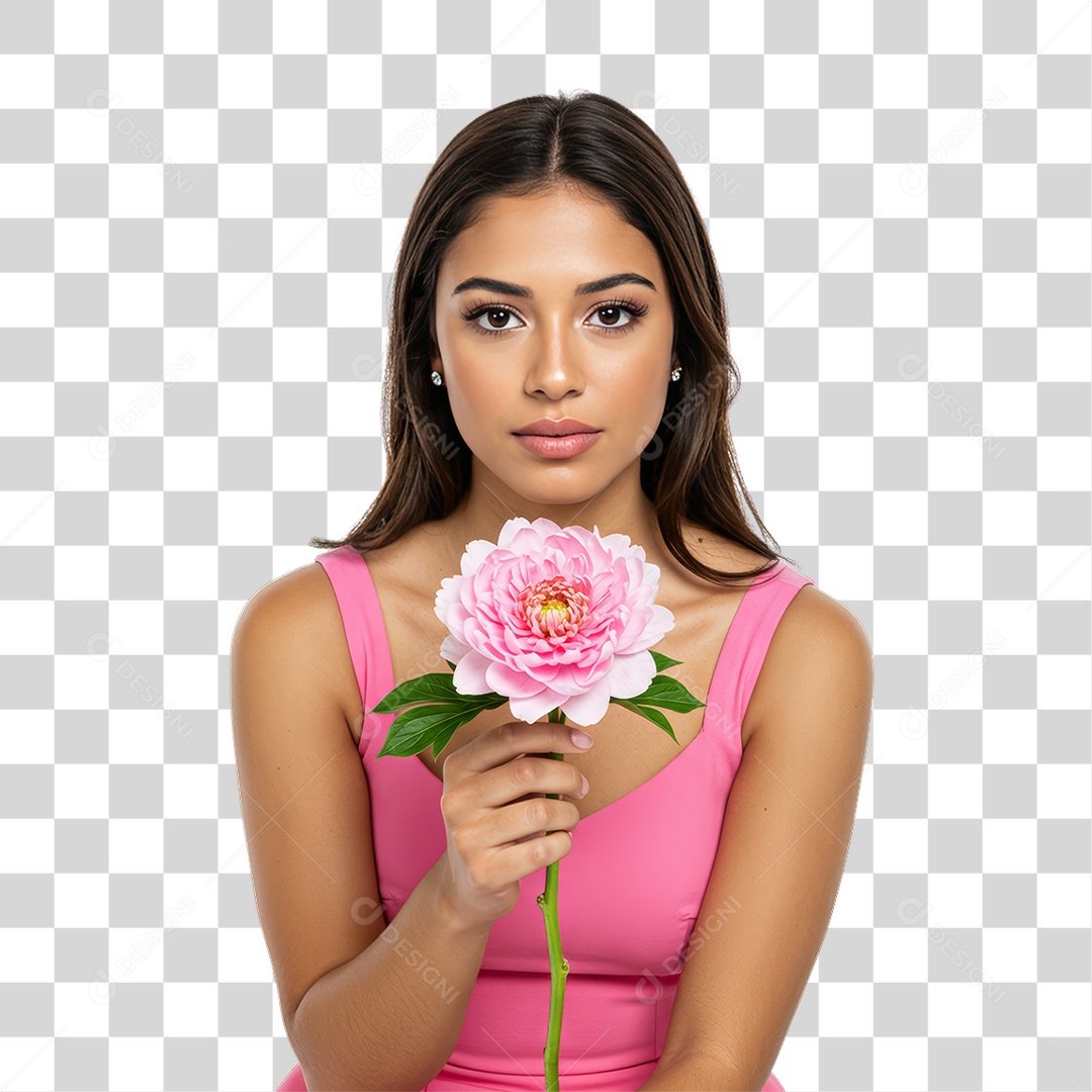 Mulher de Rosa Outubro Rosa Mês de Conscientização Sobre o Câncer de Mama PNG Transparente