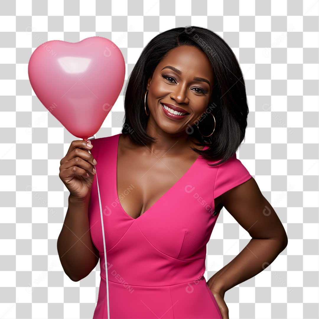 Mulher de Rosa Outubro Rosa Mês de Conscientização Sobre o Câncer de Mama PNG Transparente