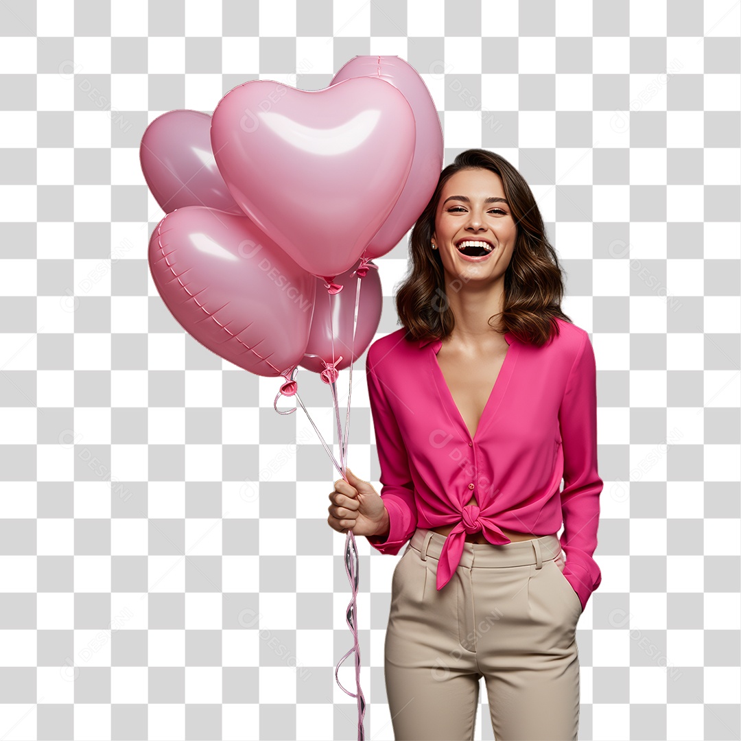 Mulher de Rosa Outubro Rosa Mês de Conscientização Sobre o Câncer de Mama PNG Transparente
