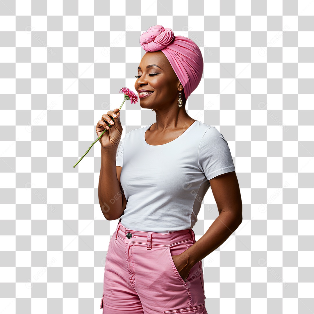 Mulher de Rosa Outubro Rosa Mês de Conscientização Sobre o Câncer de Mama PNG Transparente