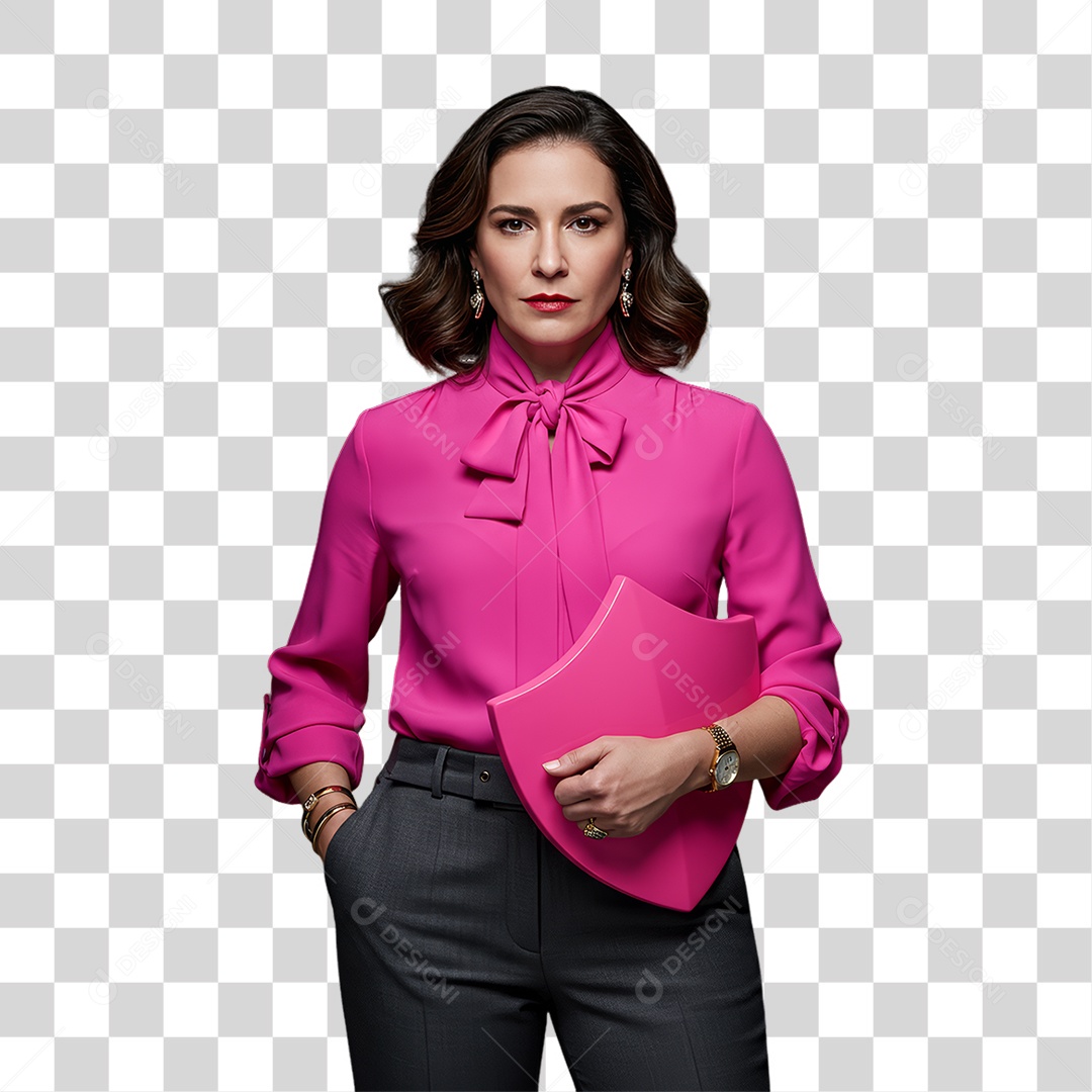 Mulher de Rosa Outubro Rosa Mês de Conscientização Sobre o Câncer de Mama PNG Transparente