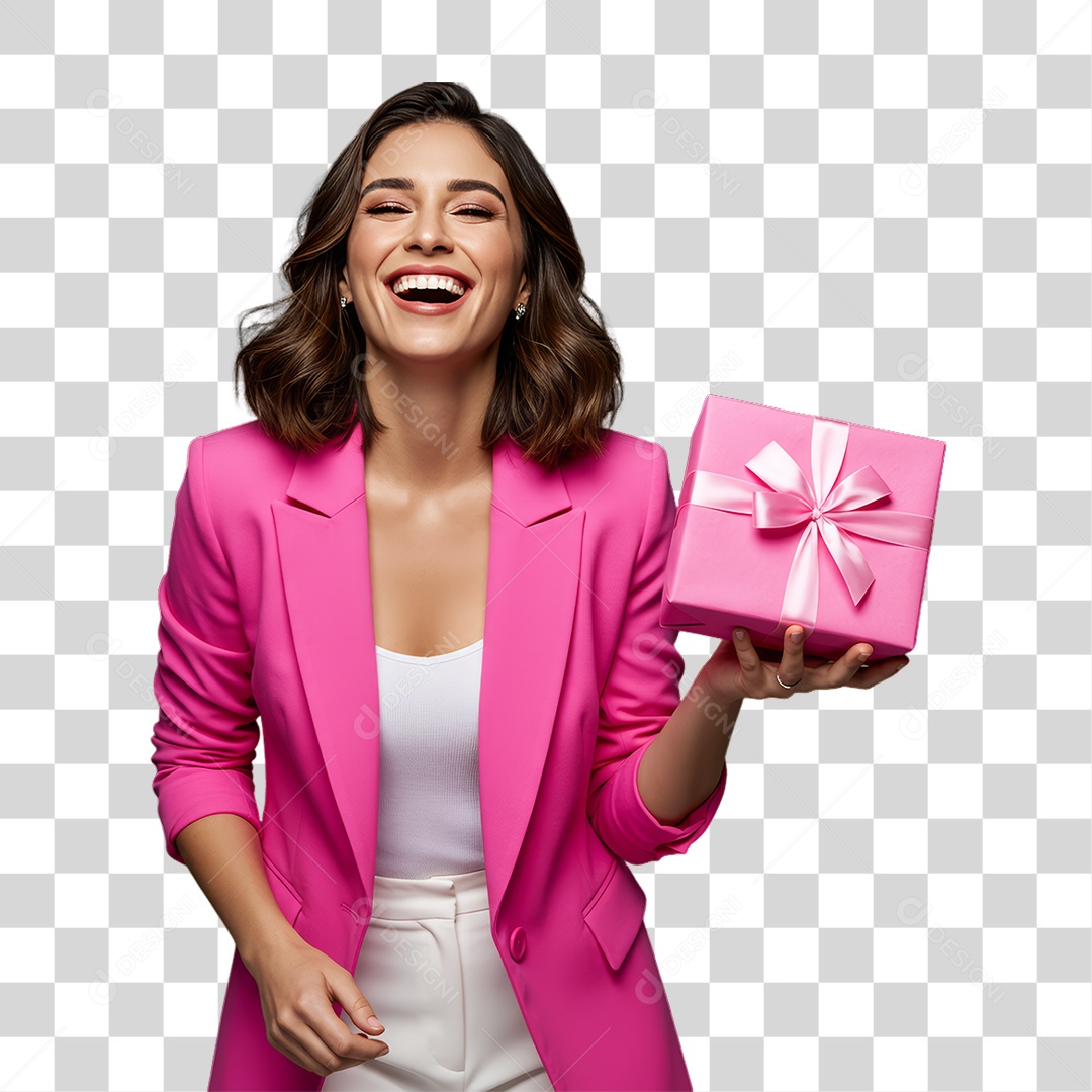 Mulher de Rosa Outubro Rosa Mês de Conscientização Sobre o Câncer de Mama PNG Transparente