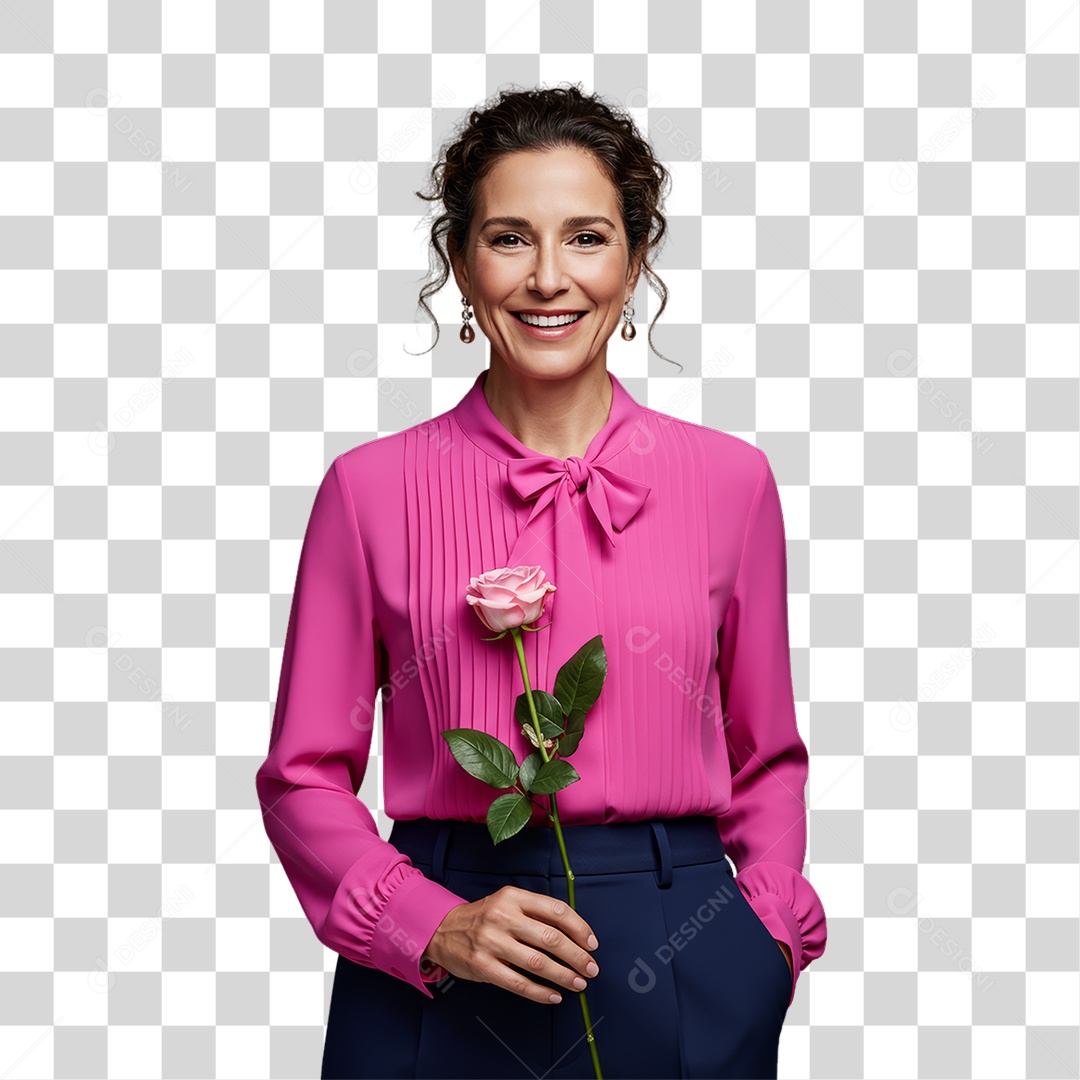 Mulher de Rosa Outubro Rosa Mês de Conscientização Sobre o Câncer de Mama PNG Transparente