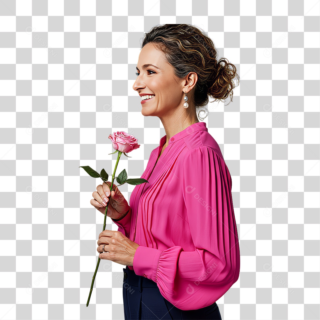 Mulher de Rosa Outubro Rosa Mês de Conscientização Sobre o Câncer de Mama PNG Transparente