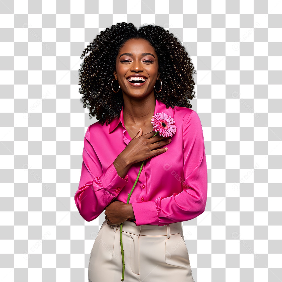 Mulher de Rosa Outubro Rosa Mês de Conscientização Sobre o Câncer de Mama PNG Transparente