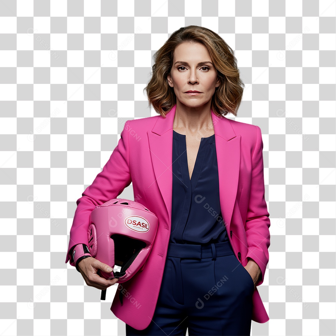 Mulher de Rosa Outubro Rosa Mês de Conscientização Sobre o Câncer de Mama PNG Transparente