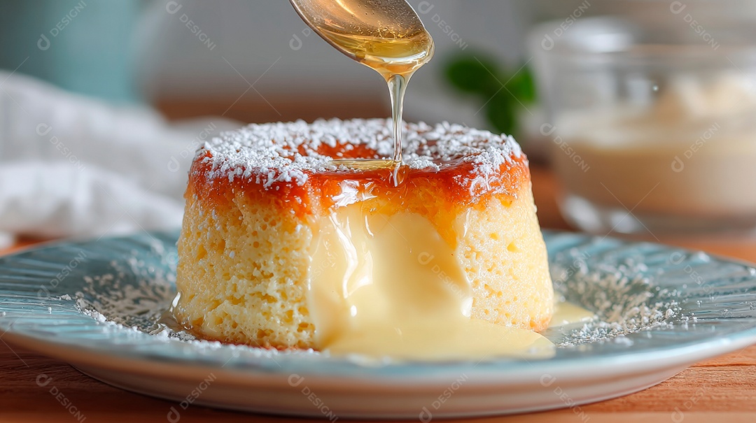 A imagem mostra um bolo que parece ser um bolo simples e fofinho.