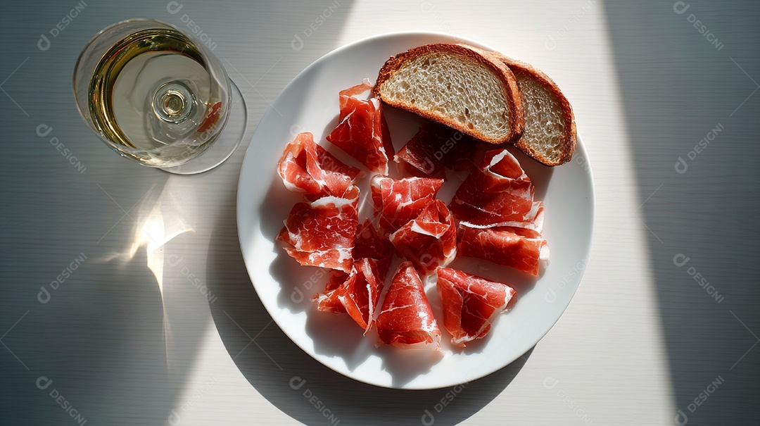 A imagem mostra Jamón Ibérico ou Presunto Ibérico.