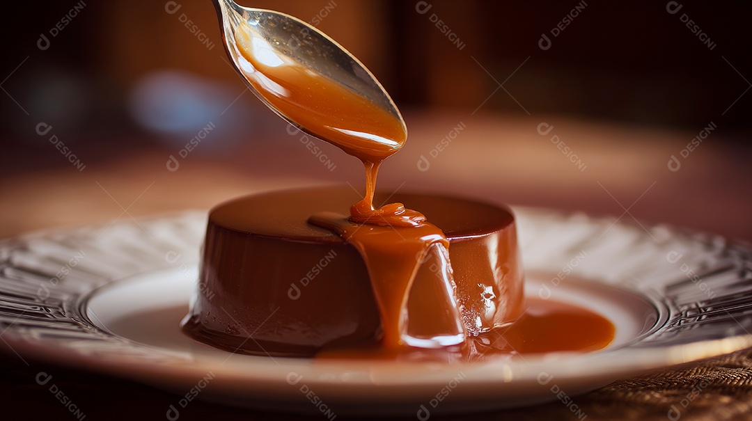 A imagem mostra uma xícara de chocolate quente acompanhada de uma pilha de barras de chocolate com mel.