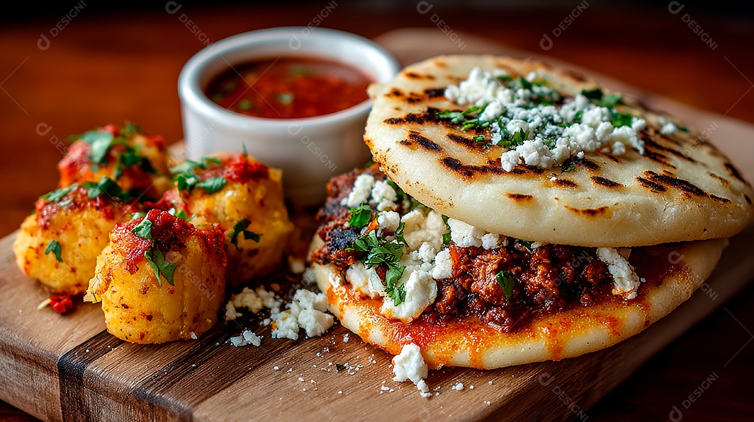 A imagem mostra Sopes, um prato tradicional mexicano.