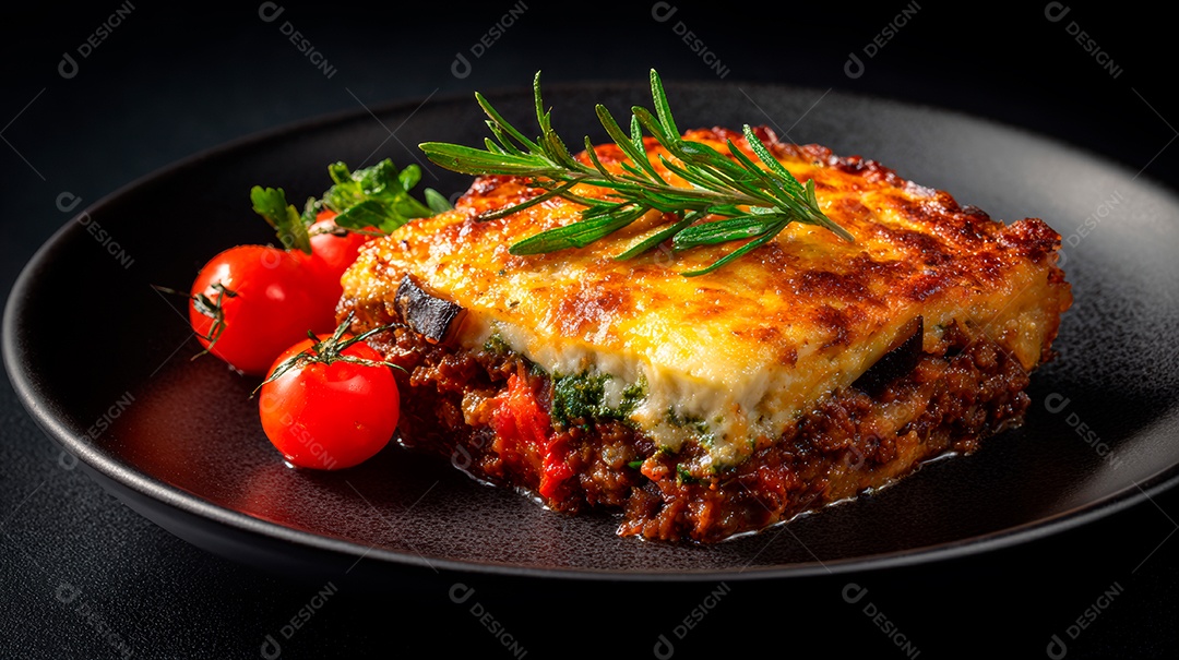 A Moussaka é um prato tradicional do Oriente Médio, especialmente popular na culinária grega e turca..