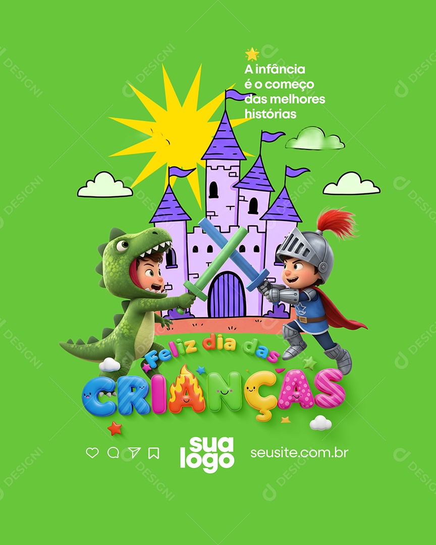 Feliz Dia das Crianças 12 de Outubro Social Media PSD Editável