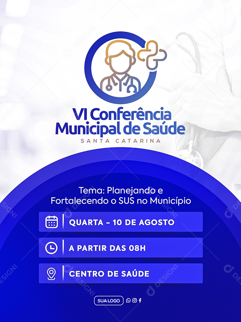 Conferencia de Saúde Social Media PSD Editável