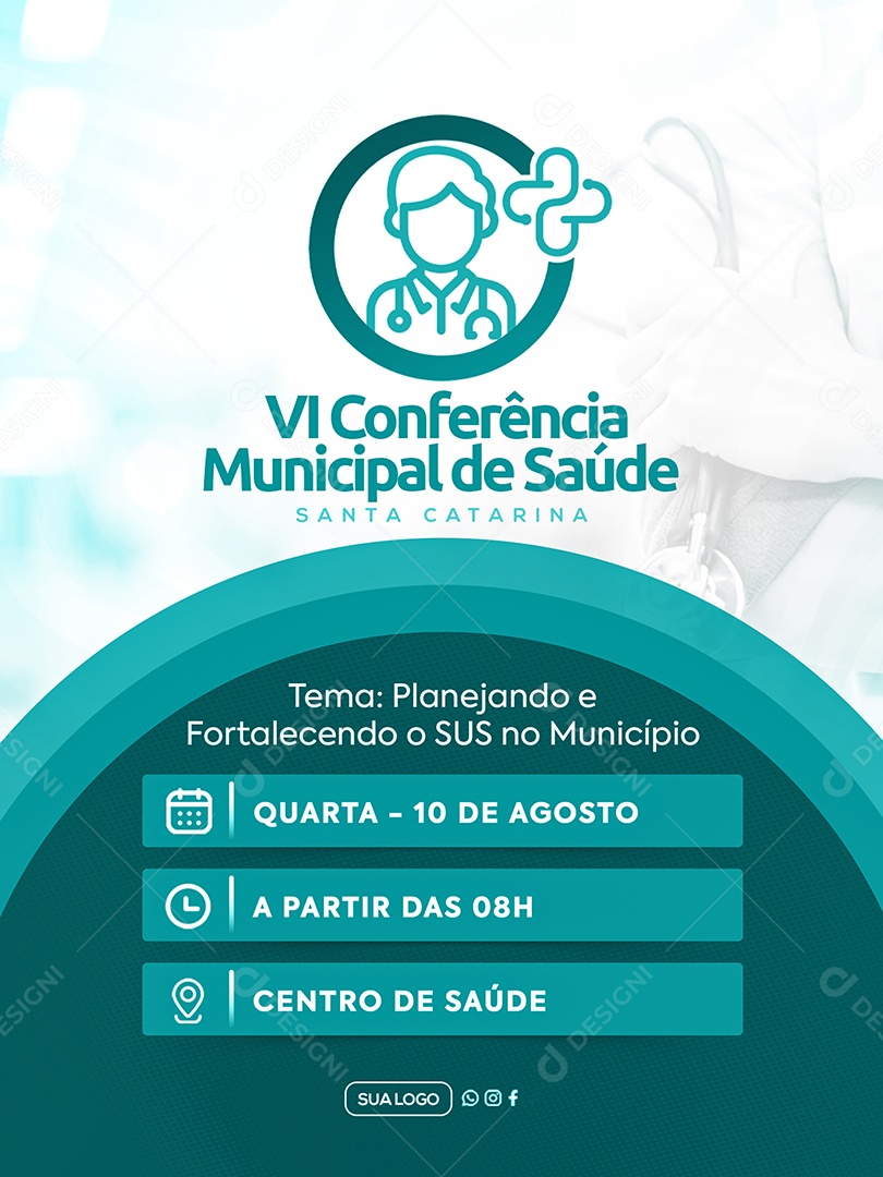 Conferencia de Saúde Social Media PSD Editável