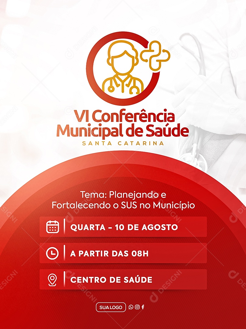 Conferencia de Saúde Social Media PSD Editável