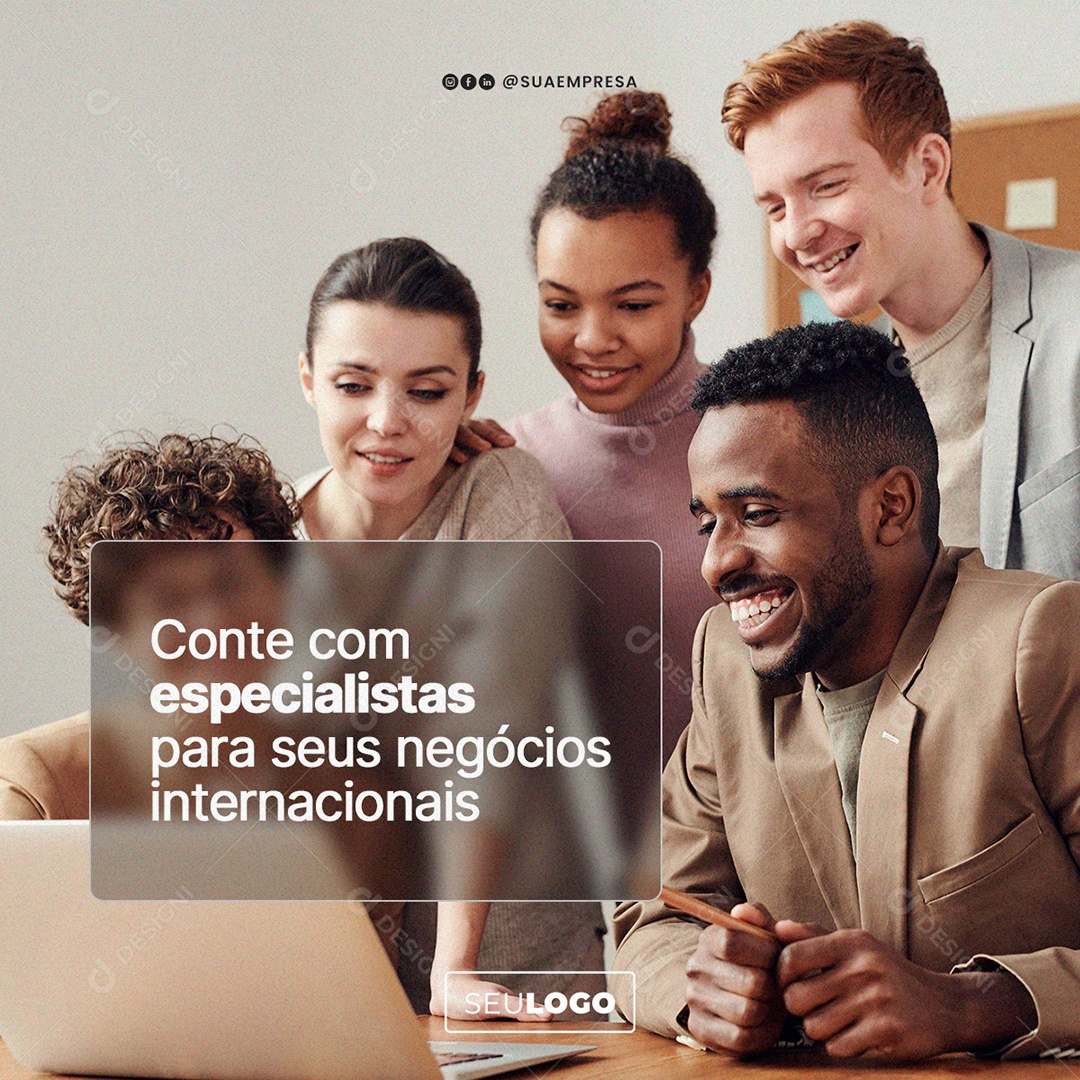 Comércio Exterior Social Media PSD Editável