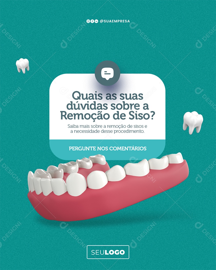 Dentista Consultório Odontológico Social Media PSD Editável