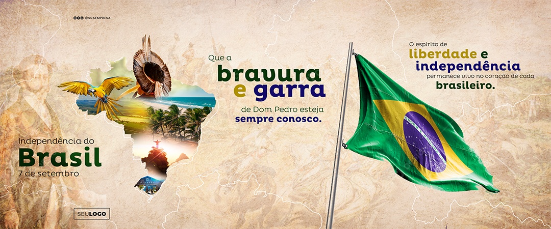 Independência do Brasil Social Media PSD Editável
