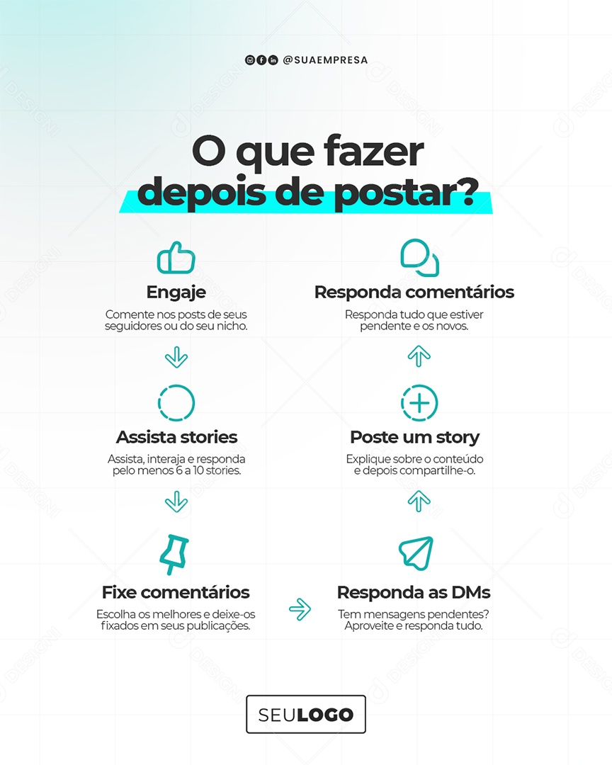 Marketing Digital Nunca Faça Isso na Sua Bio Social Media PSD Editável