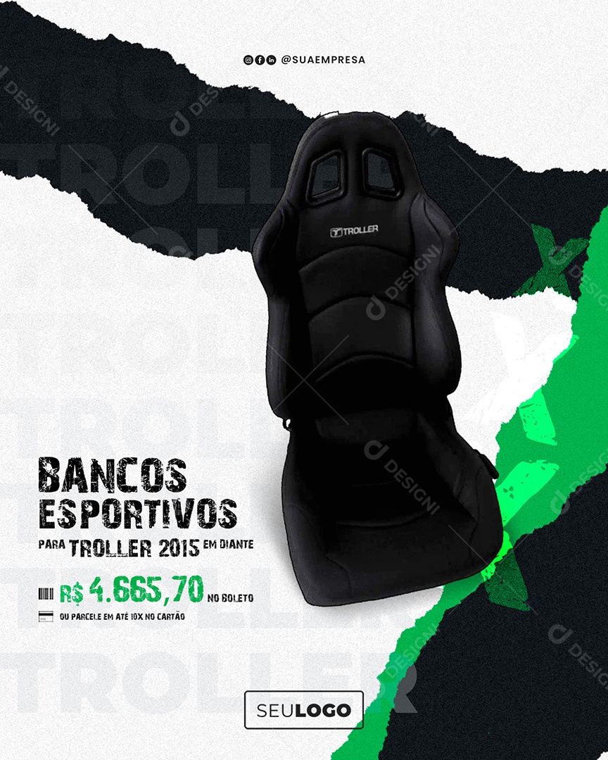 Off Road Bancos Esportivos Social Media PSD Editável