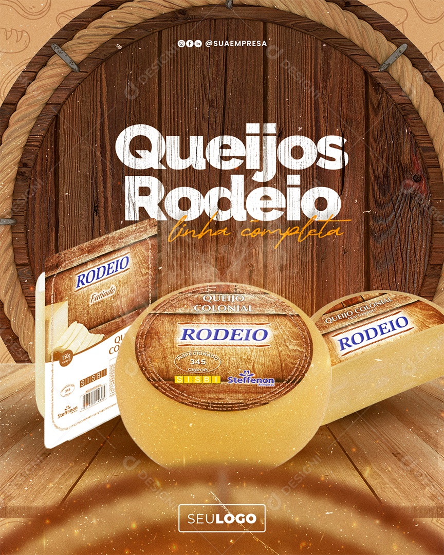 Queijos Rodeio Social Media PSD Editável