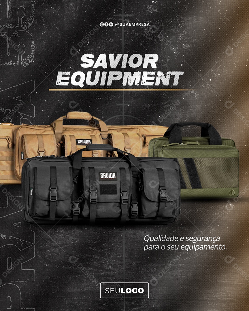 Savior Equipamento Social Media PSD Editável