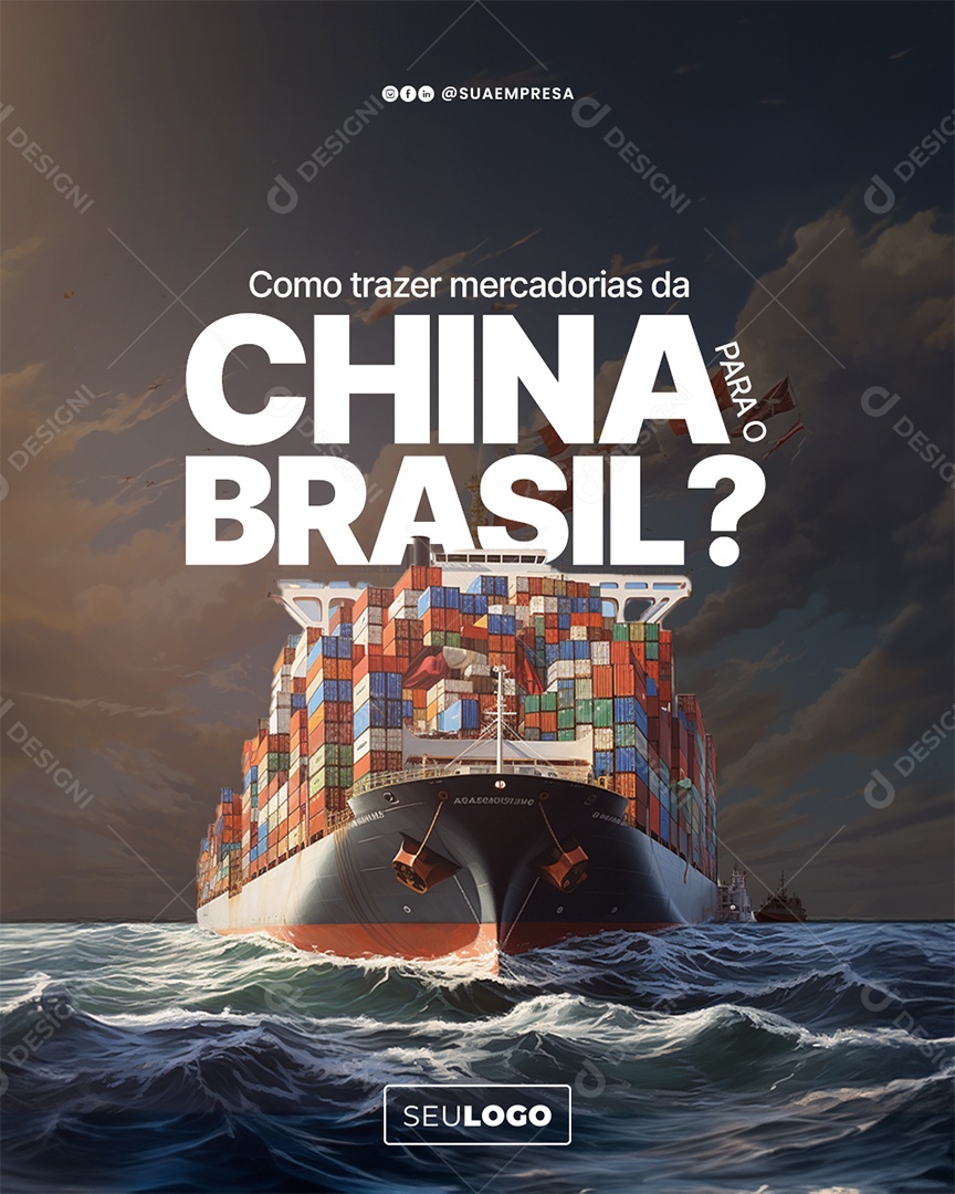 SComo Trazer Mercadorias ocial Media PSD Editável