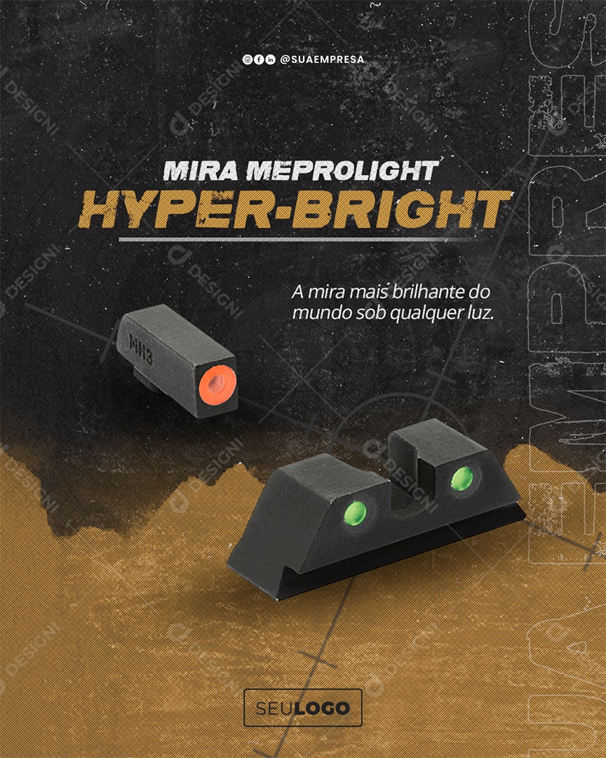 Tiro Esportivo Mira Social Media PSD Editável