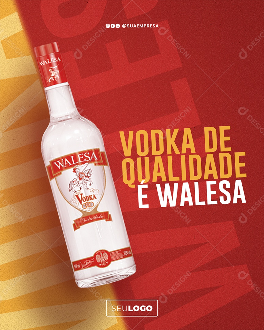 Vodka de Qualidade Social Media PSD Editável