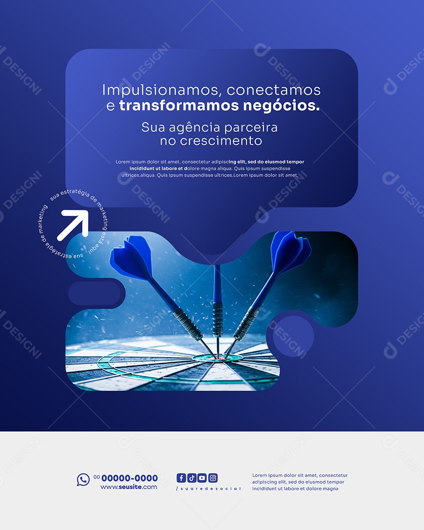 Marketing Digital Transformamos Negócios Social Media PSD Editável