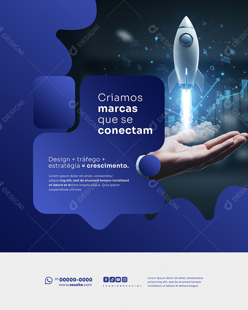 Marketing Digital Criamos Marcas Que Se Conectam Social Media PSD Editável