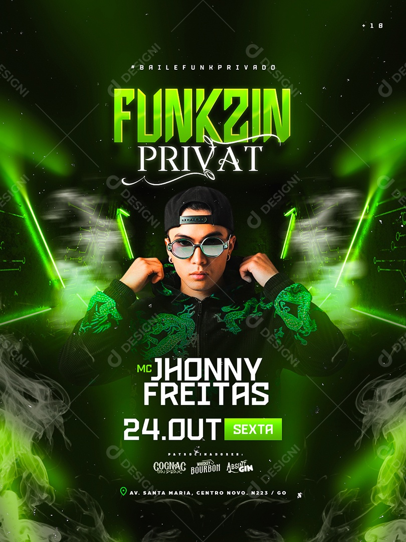 Flyer Funkzin Privat Social Media PSD Editável